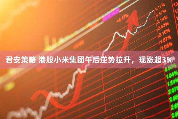 君安策略 港股小米集团午后逆势拉升，现涨超3%