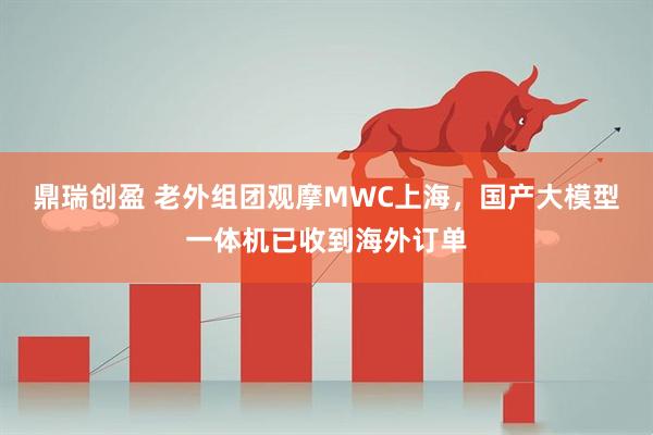 鼎瑞创盈 老外组团观摩MWC上海，国产大模型一体机已收到海外订单