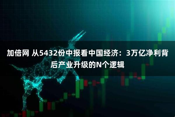 加倍网 从5432份中报看中国经济：3万亿净利背后产业升级的N个逻辑
